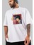 Spike Spiegel Ön Baskılı Beyaz Oversize T-Shirt Erkek Kadın Bisiklet Yaka 2