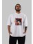 Spike Spiegel Ön Baskılı Beyaz Oversize T-Shirt Erkek Kadın Bisiklet Yaka 4
