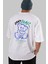 Cant Bear Anymore Arka Baskılı Beyaz Oversize T-Shirt Erkek Kadın Bisiklet Yaka 3