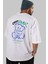 Cant Bear Anymore Arka Baskılı Beyaz Oversize T-Shirt Erkek Kadın Bisiklet Yaka 5