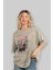 Yuno Gasai 5 Anime Ön Baskılı Bej Oversize T-Shirt Erkek Kadın 3