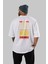 All You Need Is Love Arka Baskılı Beyaz Oversize T-Shirt Erkek Kadın Bisiklet Yaka 5