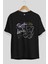 Self Love Bear Ön Baskılı Siyah Oversize T-Shirt Erkek Kadın Bisiklet Yaka 3