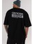 Criticism Streetwear Arka Baskılı Siyah Oversize T-Shirt Erkek Kadın Bisiklet Yaka 5