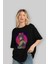 Reg 7 Anime Ön Baskılı Siyah Oversize T-Shirt Erkek Kadın 4