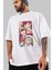 Super Novas One Piece Anime Ön Baskılı Beyaz Oversize T-Shirt Erkek Kadın 3