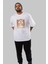 Freddy Puttin Ön Baskılı Beyaz Oversize T-Shirt Erkek Kadın Bisiklet Yaka 5
