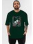 Death Note Anime Ön Baskılı Zümrüt Yeşili Oversize T-Shirt Erkek Kadın 1