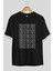 Error Yazılı Ön Baskılı Siyah Oversize T-Shirt Erkek Kadın Bisiklet Yaka 2