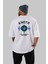 Kyoto Mix Traditional Arka Baskılı Beyaz Oversize T-Shirt Erkek Kadın Bisiklet Yaka 1