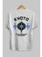 Kyoto Mix Traditional Arka Baskılı Beyaz Oversize T-Shirt Erkek Kadın Bisiklet Yaka 2
