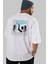 Culture Streetwear Yazılı Arka Baskılı Beyaz Oversize T-Shirt Erkek Kadın Bisiklet Yaka 4