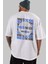 Who Is The King Yazılı Arka Baskılı Beyaz Oversize T-Shirt Erkek Kadın Bisiklet Yaka 4