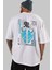 Japan Mythology Arka Baskılı Beyaz Oversize T-Shirt Erkek Kadın Bisiklet Yaka 1
