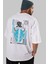 Japan Mythology Arka Baskılı Beyaz Oversize T-Shirt Erkek Kadın Bisiklet Yaka 3