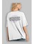 Genesis Arka Baskılı Beyaz Oversize T-Shirt Erkek Kadın Bisiklet Yaka 4