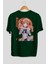 Chiyo Sakura 5 Anime Arka Baskılı Zümrüt Yeşili Oversize T-Shirt Pamuk Erkek Kadın 2