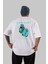 Cold Heart Arka Baskılı Beyaz Oversize T-Shirt Erkek Kadın Bisiklet Yaka 3