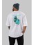 Cold Heart Arka Baskılı Beyaz Oversize T-Shirt Erkek Kadın Bisiklet Yaka 5