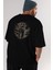 Docter Doom Arka Baskılı Siyah Oversize T-Shirt Erkek Kadın Bisiklet Yaka 5
