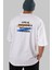 Life Is Impossible Withour Arka Baskılı Beyaz Oversize T-Shirt Erkek Kadın Bisiklet Yaka 1