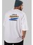 Life Is Impossible Withour Arka Baskılı Beyaz Oversize T-Shirt Erkek Kadın Bisiklet Yaka 4