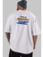 Life Is Impossible Withour Arka Baskılı Beyaz Oversize T-Shirt Erkek Kadın Bisiklet Yaka 5