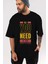 All You Need Is Love Ön Baskılı Siyah Oversize T-Shirt Erkek Kadın Bisiklet Yaka 1