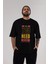 All You Need Is Love Ön Baskılı Siyah Oversize T-Shirt Erkek Kadın Bisiklet Yaka 2