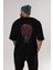 Death Note -Ryuk Anime Arka Baskılı Siyah Oversize T-Shirt Erkek Kadın 3