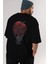 Death Note -Ryuk Anime Arka Baskılı Siyah Oversize T-Shirt Erkek Kadın 5