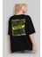 Sorry To Sorry Arka Baskılı Siyah Oversize T-Shirt Erkek Kadın Bisiklet Yaka 3
