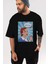Everyday Is Women Day Ön Baskılı Siyah Oversize T-Shirt Erkek Kadın Bisiklet Yaka 1