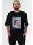 Everyday Is Women Day Ön Baskılı Siyah Oversize T-Shirt Erkek Kadın Bisiklet Yaka 2