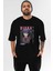 Rikka Takanashi 9 Anime Ön Baskılı Siyah Oversize T-Shirt Erkek Kadın 1