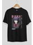 Rikka Takanashi 9 Anime Ön Baskılı Siyah Oversize T-Shirt Erkek Kadın 2