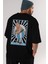 Obelix Jong Un Arka Baskılı Siyah Oversize T-Shirt Erkek Kadın Bisiklet Yaka 3