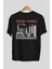 New York Arka Baskılı Siyah Oversize T-Shirt Erkek Kadın Bisiklet Yaka 2