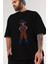 Goku Ön Baskılı Siyah Oversize T-Shirt Erkek Kadın Bisiklet Yaka 2