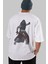 Kylo Arka Baskılı Beyaz Oversize T-Shirt Erkek Kadın Bisiklet Yaka 1