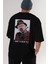 Freddy Merkrueger Arka Baskılı Siyah Oversize T-Shirt Erkek Kadın Bisiklet Yaka 2