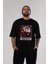 Elon Musk Iron Man Ön Baskılı Siyah Oversize T-Shirt Erkek Kadın Bisiklet Yaka 1