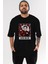 Elon Musk Iron Man Ön Baskılı Siyah Oversize T-Shirt Erkek Kadın Bisiklet Yaka 5