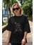 Emperor Ön Baskılı Siyah Oversize T-Shirt Erkek Kadın Bisiklet Yaka 2