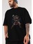 Emperor Ön Baskılı Siyah Oversize T-Shirt Erkek Kadın Bisiklet Yaka 4