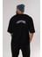 Good Time Arka Baskılı Siyah Oversize T-Shirt Erkek Kadın Bisiklet Yaka 4