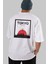 Tokyo Japan Yazılı Arka Baskılı Beyaz Oversize T-Shirt Erkek Kadın Bisiklet Yaka 1