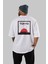 Tokyo Japan Yazılı Arka Baskılı Beyaz Oversize T-Shirt Erkek Kadın Bisiklet Yaka 4