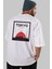 Tokyo Japan Yazılı Arka Baskılı Beyaz Oversize T-Shirt Erkek Kadın Bisiklet Yaka 5