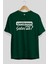 Garibanın Yüzü Gülür Mü Ön Baskılı Zümrüt Yeşili Oversize T-Shirt Erkek Kadın Bisiklet Yaka 2